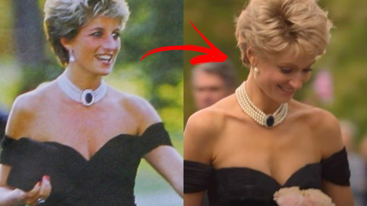 Vídeo compara Diana usando o ‘vestido da vingança’ em The Crown e na vida real