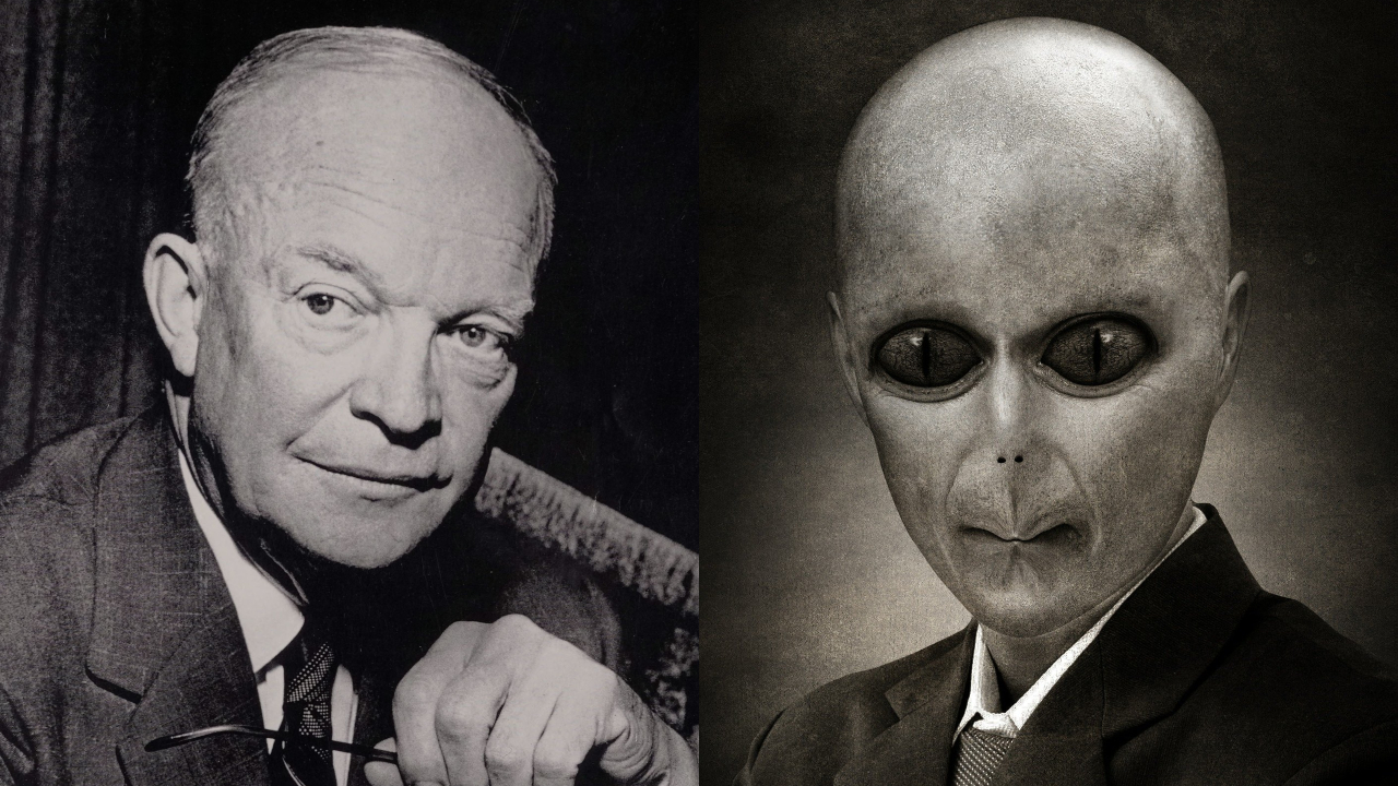 De onde vem a teoria de que Eisenhower teve encontros com extraterrestres?