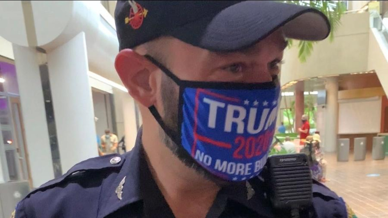 Polícia dos EUA afirma que autoridade ‘violou diretrizes’ ao vestir máscara de apoio a Trump