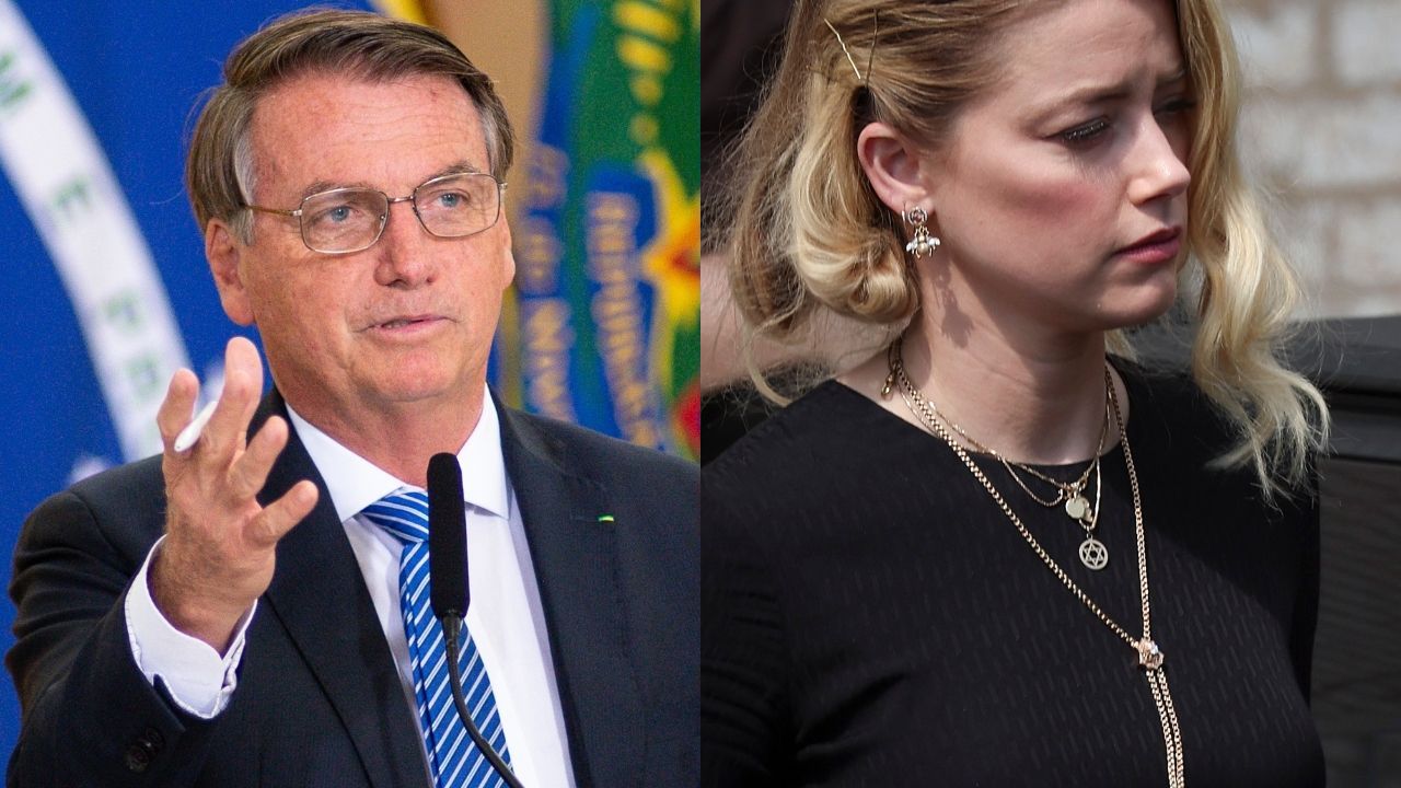 Bolsonaro debocha de Amber Heard em rede social