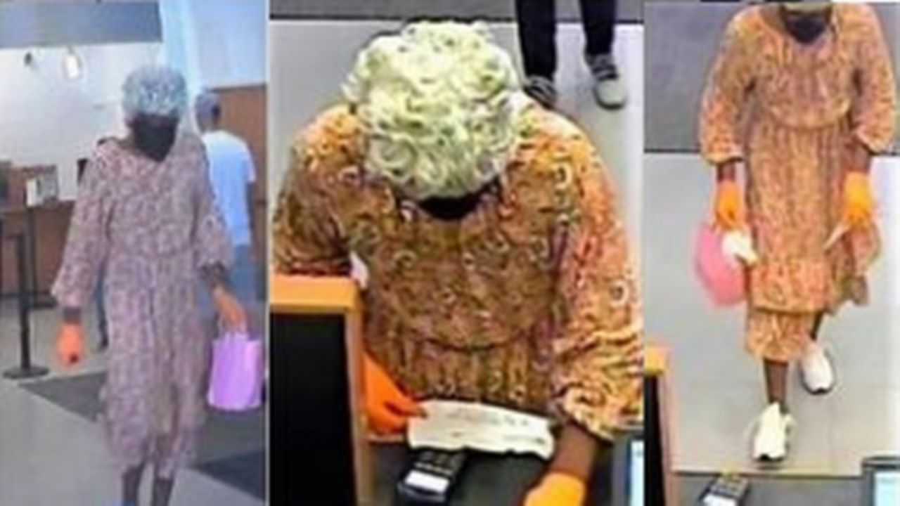 Americano assalta banco fingindo ser idosa: ‘Usando vestido floral e peruca branca’