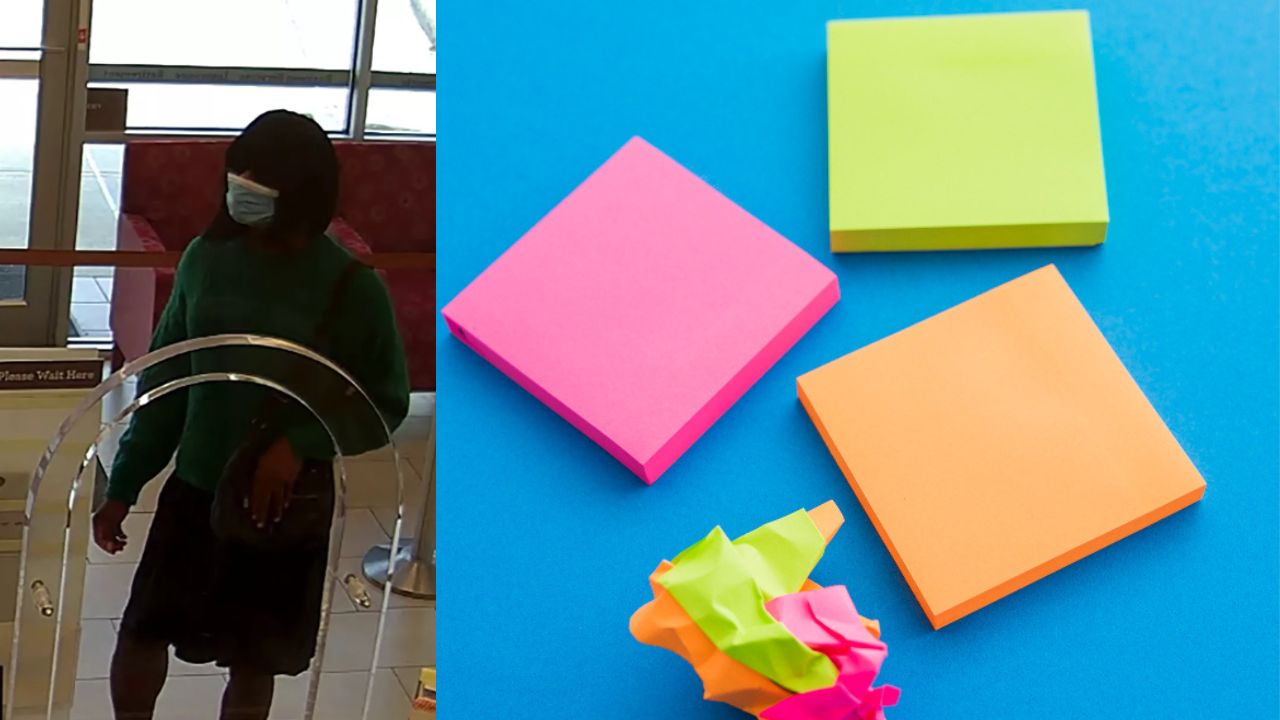 Bandido do post-it: Homem é procurado nos EUA após assaltos a banco