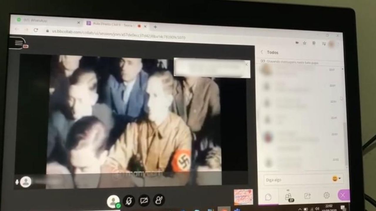 Aula on-line é interrompida após a invasão de grupo propagando mensagens nazistas