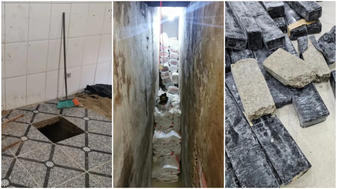 Toneladas de drogas são encontradas escondidas em espécie de ‘bunker’