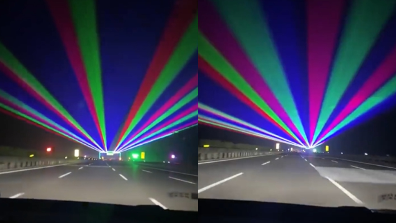 China: País testa lasers gigantes em estrada para evitar que motoristas durmam ao volante