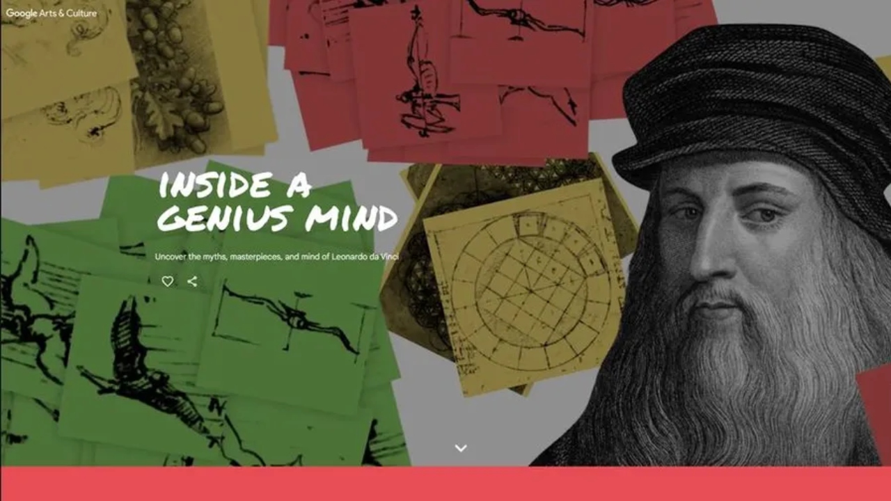 Google Arts & Culture: Projeto permite visita de obras e vida de Leonardo Da Vinci