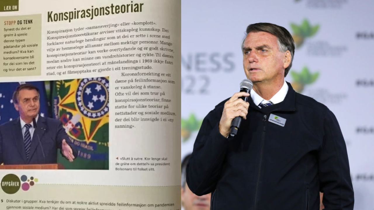 Livro escolar da Noruega chama Bolsonaro de negacionista da covid-19