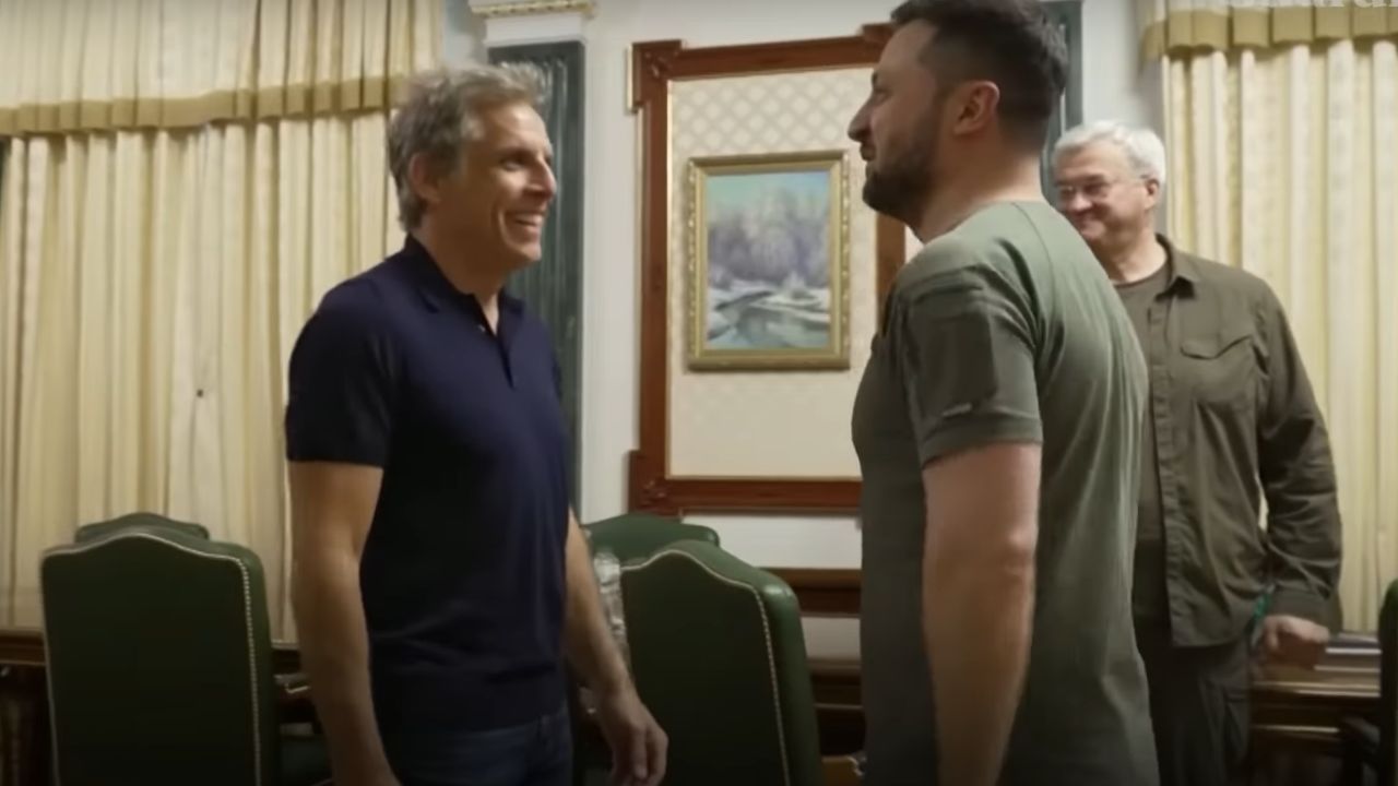 Ben Stiller rasga elogios a Zelensky após encontro: ‘Meu herói’