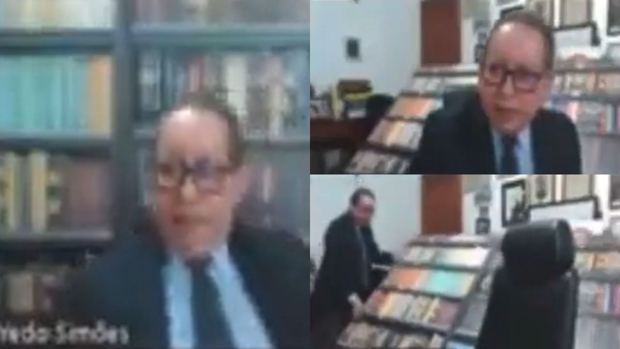 Biblioteca cenográfica de desembargador desaba durante sessão