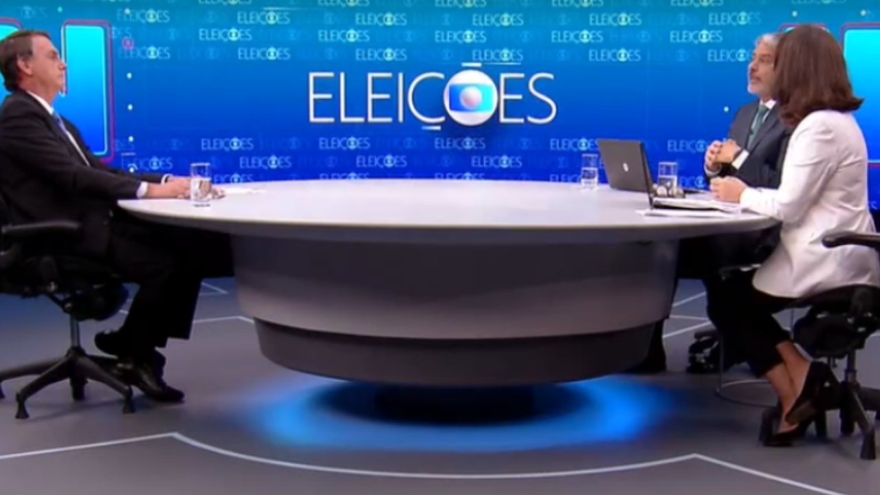 Entrevista do Jornal Nacional com Jair Bolsonaro eleva audiência da TV Globo