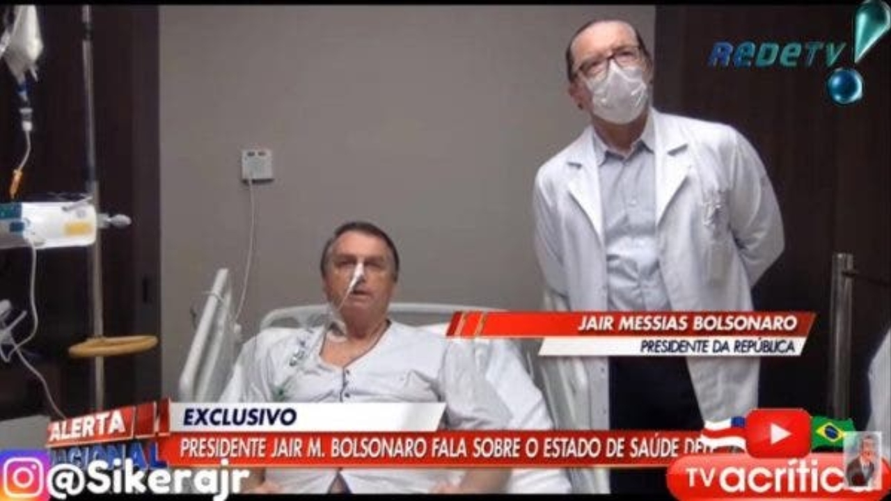 Durante transmissão ao vivo, Bolsonaro fala sobre estado de saúde: ‘De ontem para hoje evoluí bastante’