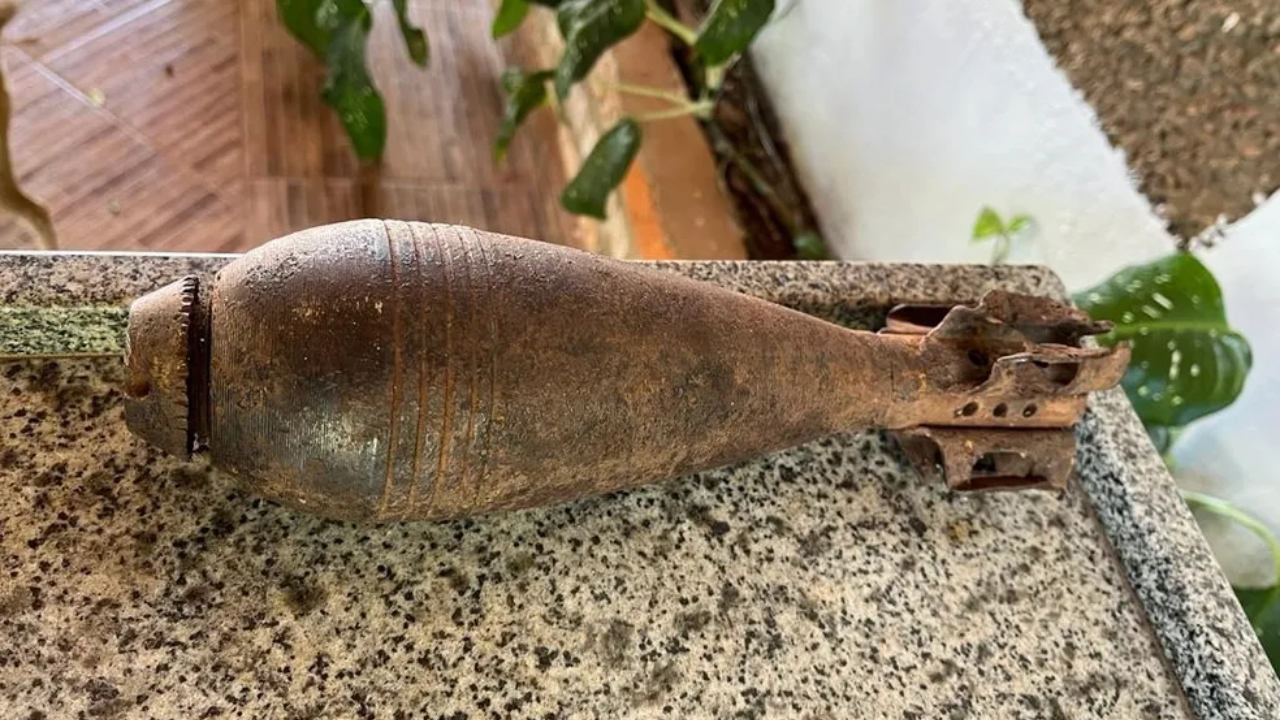 Pescador encontra explosivo de guerra de quase um século em Minas Gerais