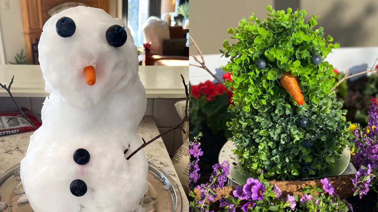 Boneco de neve derrete e vira ‘boneco de verão’ em colégio nos Estados Unidos