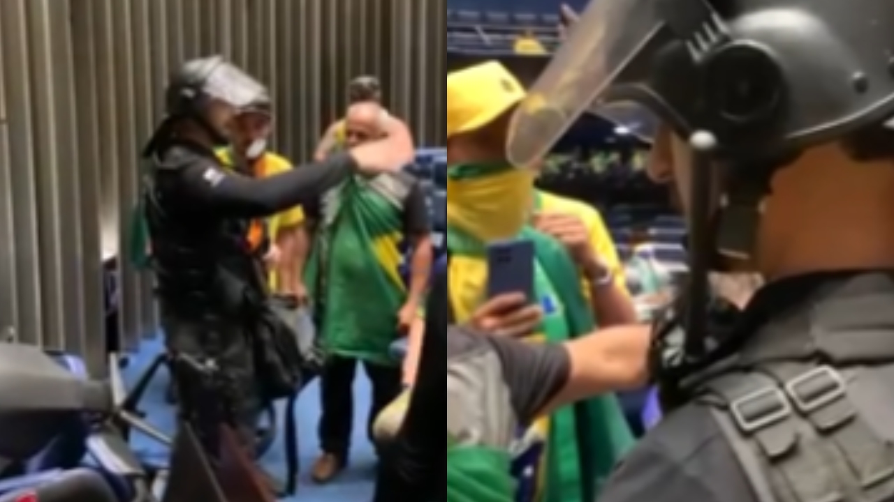Vídeo mostra policial conversando com terroristas no plenário do Senado Federal