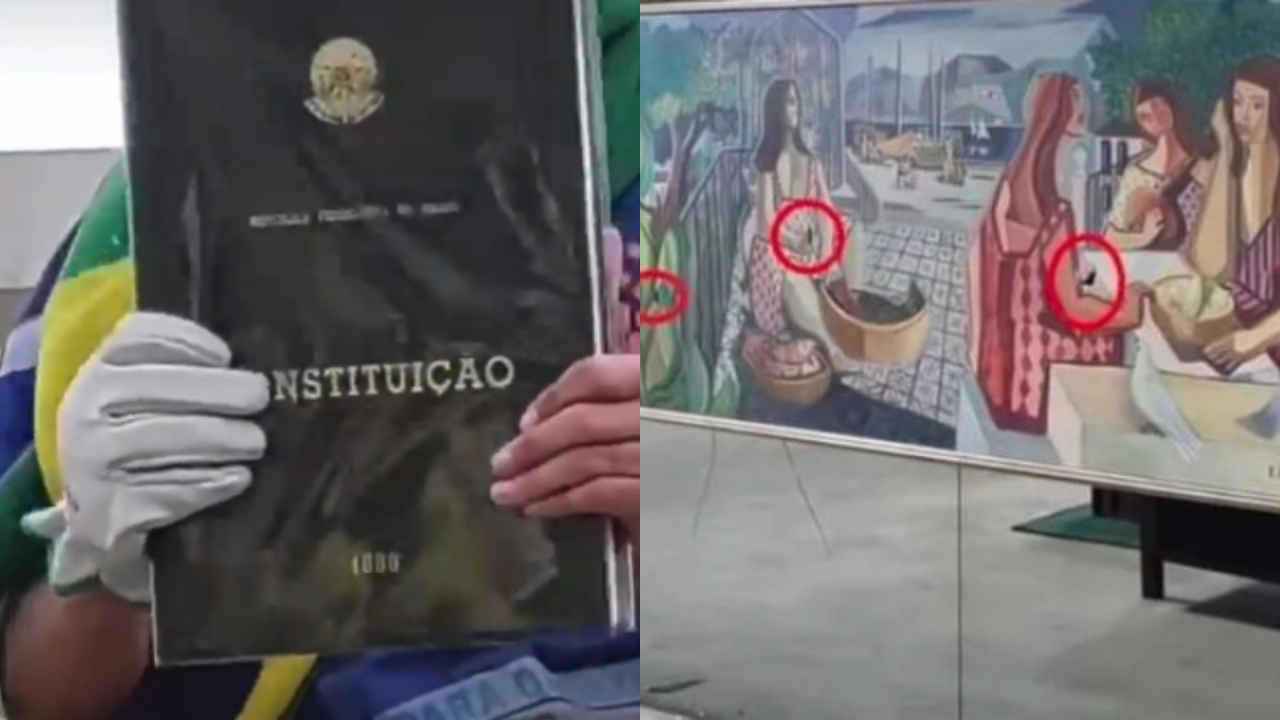 As obras históricas depredadas por terroristas bolsonaristas em Brasília