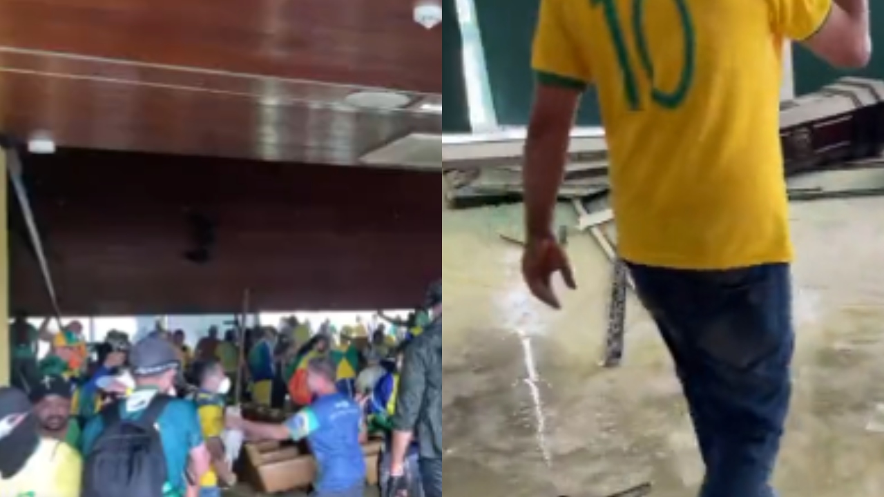 Vídeos mostram depredação do Congresso, Planalto e STF por terroristas