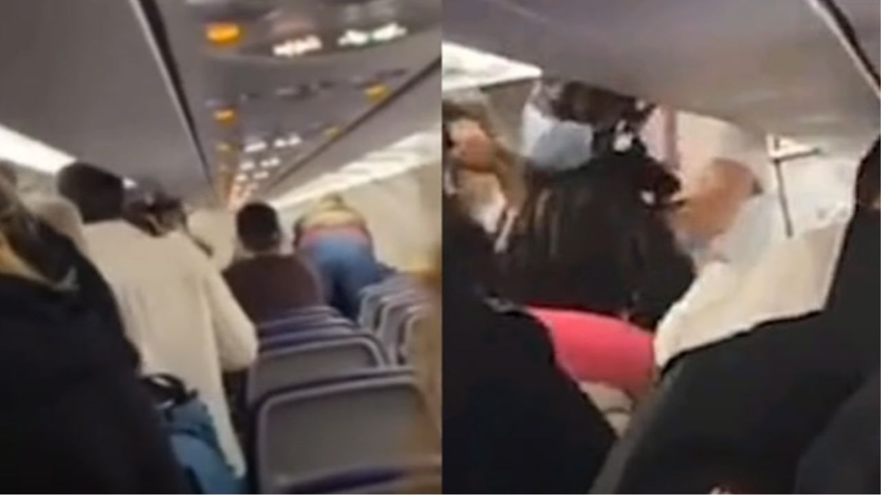 Vídeo: Briga generalizada em voo termina com soco em piloto e passageiros feridos