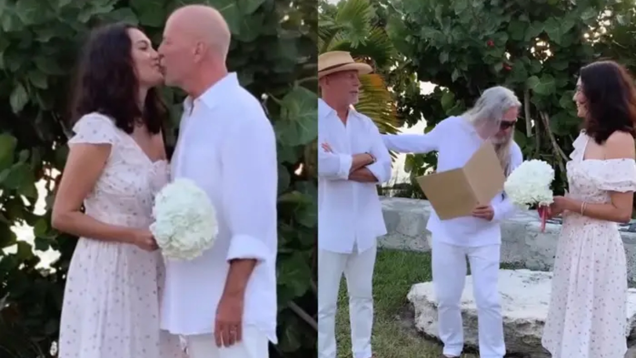 Bruce Willis renova votos de casamento em cerimônia para familiares