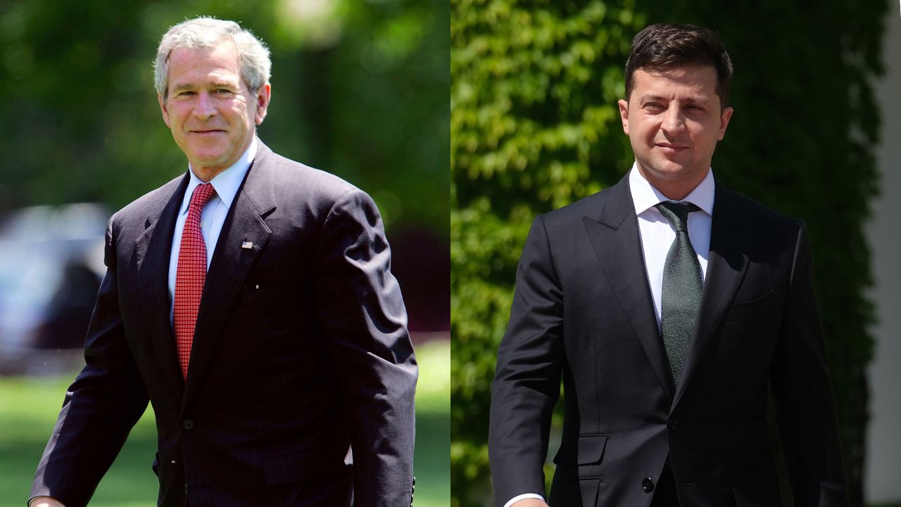 ‘Winston Churchill de nosso tempo’, diz Bush após conversa com Zelensky