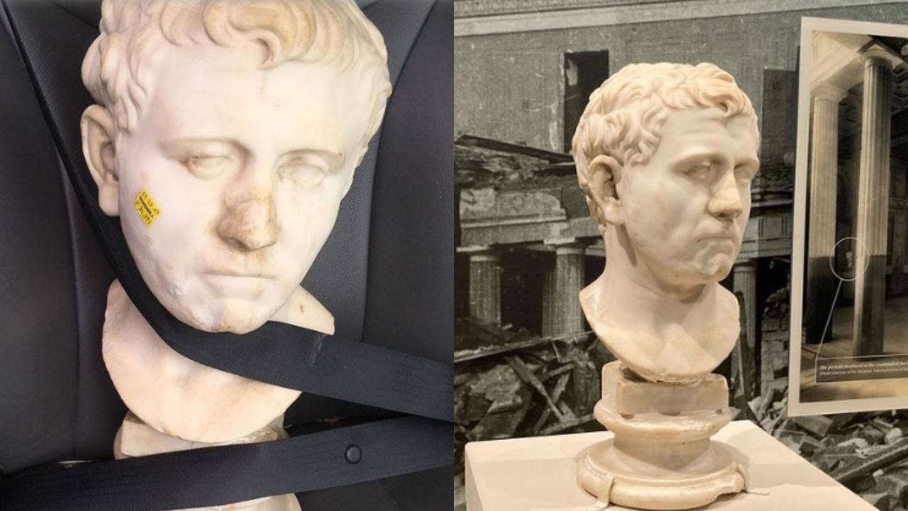 A surpreendente saga de um busto romano encontrado em um brechó