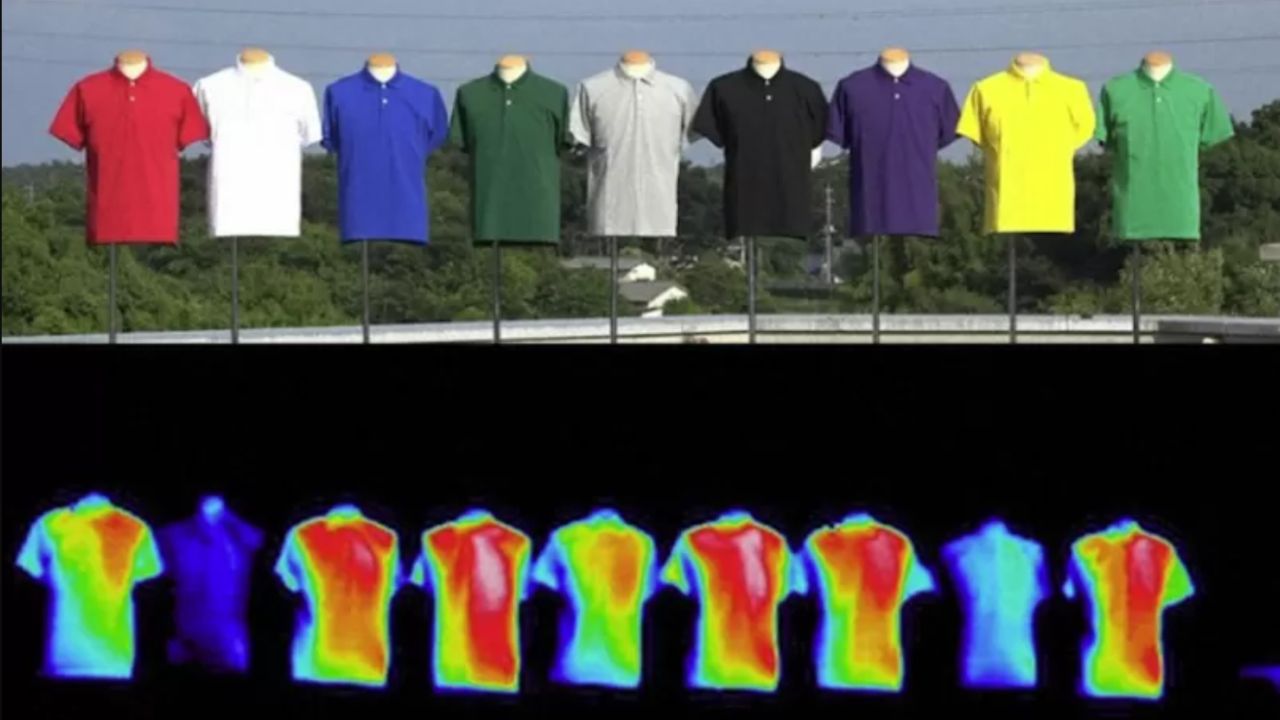 Não é preta: Qual é a cor de roupa que mais absorve calor?