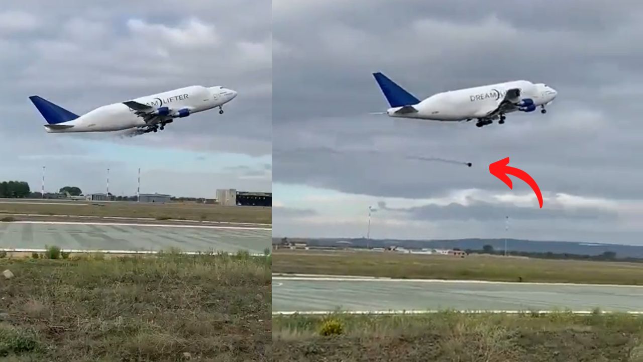 Vídeo mostra roda de avião se soltando durante decolagem