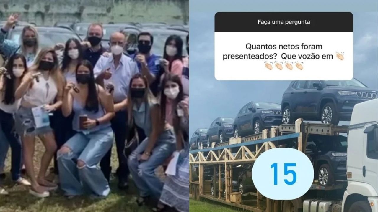 ‘Vovô prefeito’ presenteia seus 15 netos com carros de luxo