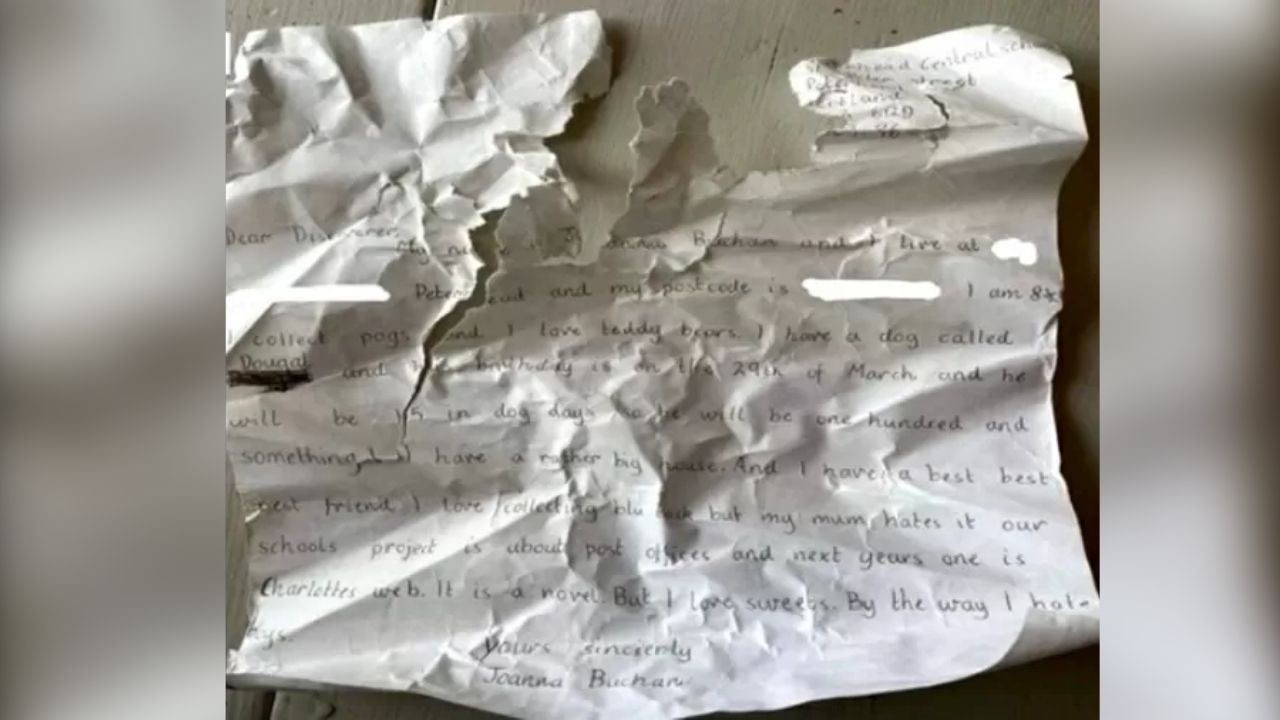 Carta escocesa viaja no mar durante 25 anos e é encontrada na Noruega