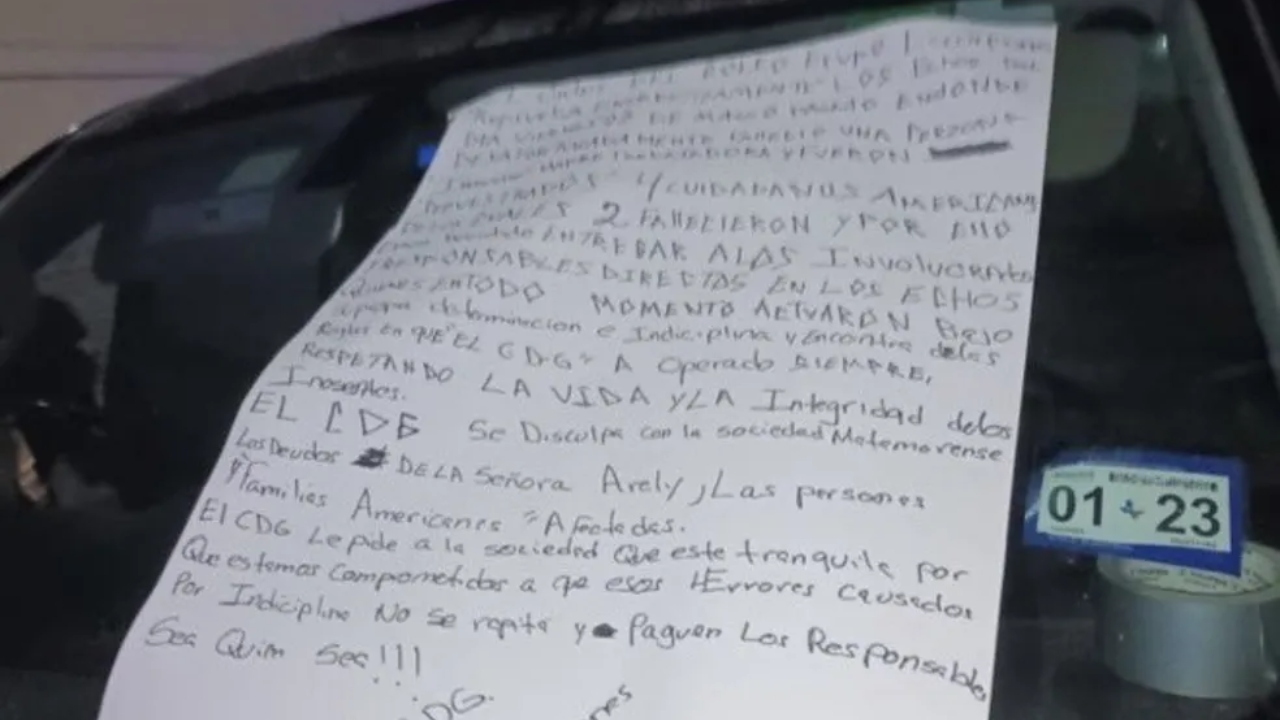 Cartel mexicano escreve carta de desculpas por sequestro de americanos