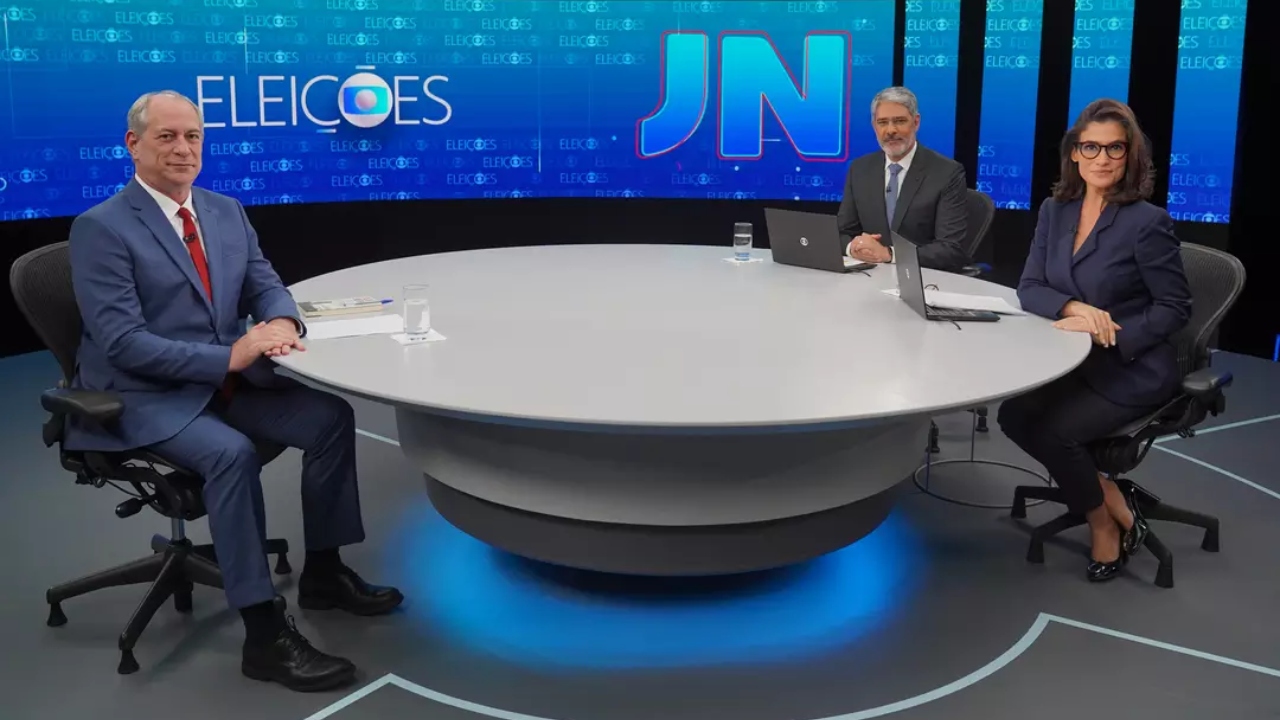 Ao Jornal Nacional, Ciro Gomes discute programa de renda mínima e críticas a Lula e Bolsonaro
