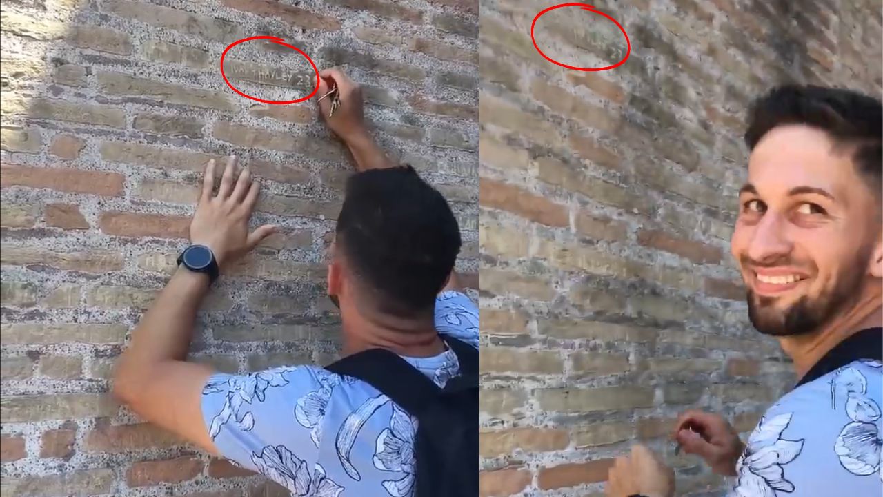 Turista que rabiscou Coliseu alega que não sabia da idade do monumento