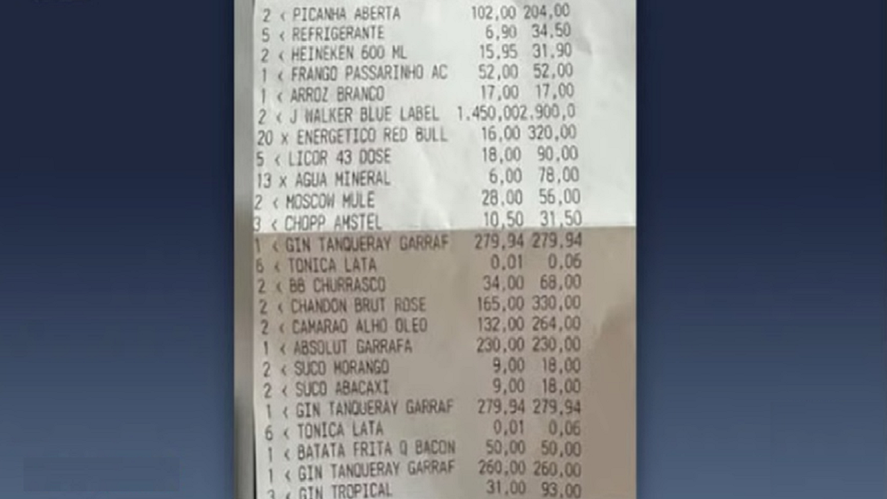 Homem finge mal-estar para não pagar conta de R$6 mil em bar