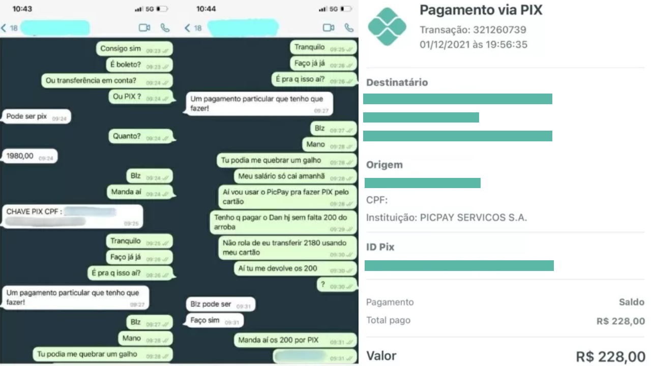 Homem engana golpista e recebe R$ 228 do suspeito