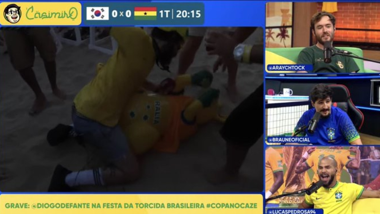 Diogo Defante diverte internautas ao ‘brigar’ com canguru inflável