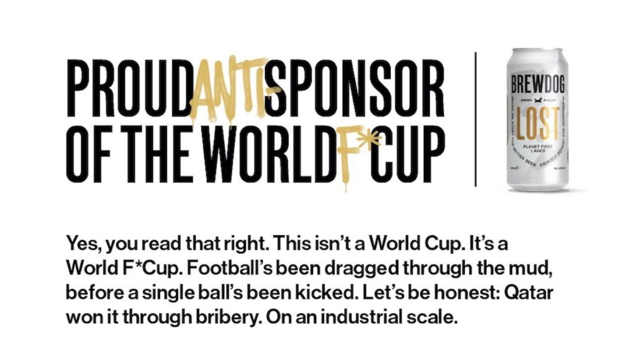 Cervejaria escocesa lança campanha de protesto à Copa no Qatar