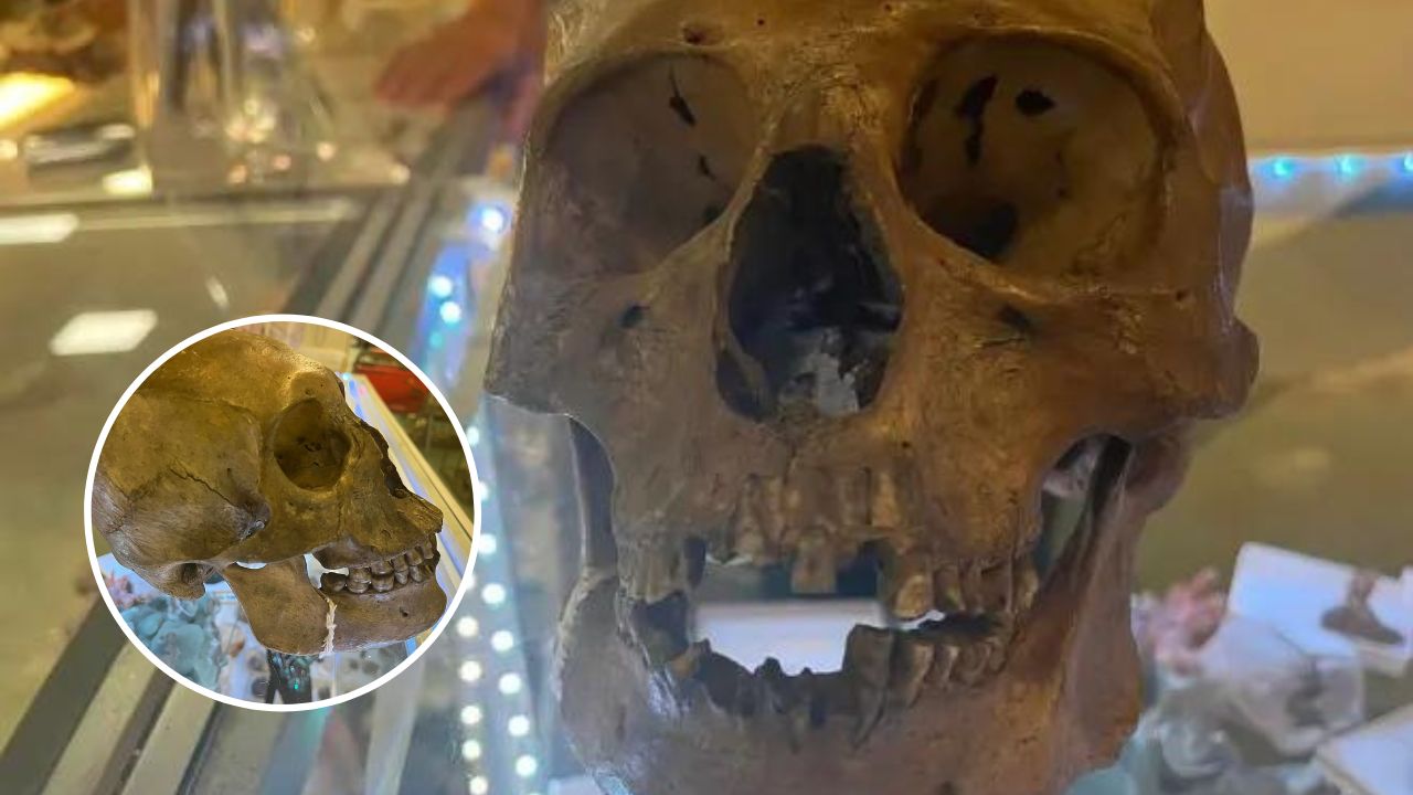 Crânio humano é encontrado em seção de Halloween em brechó