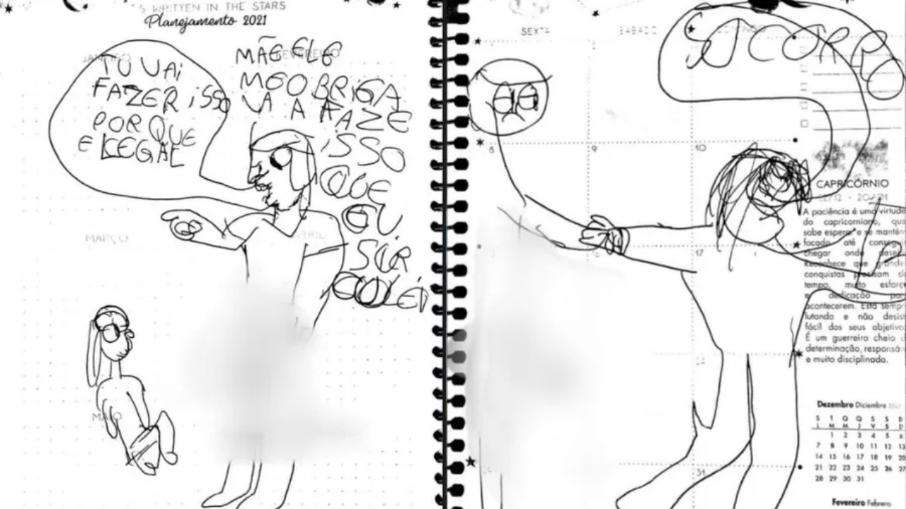 Crianças revelam estupro do pai através de desenhos: ‘Socorro’