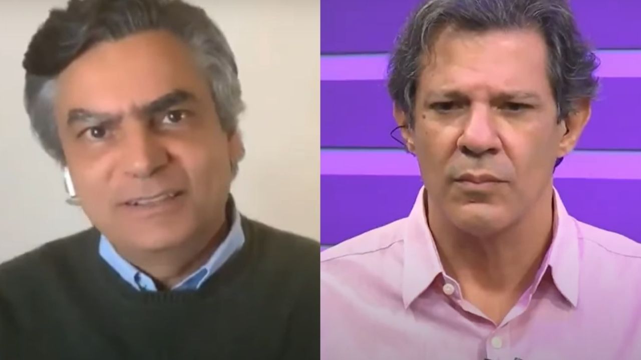 Em programa, Haddad e apresentador Diogo Mainard trocam farpas: ‘Poste de bandido’