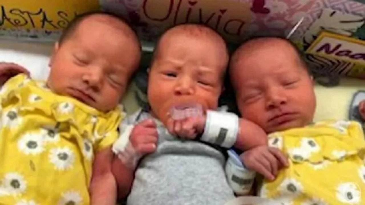 Caso raro: nos EUA, mulher dá à luz trigêmeas univitelinas