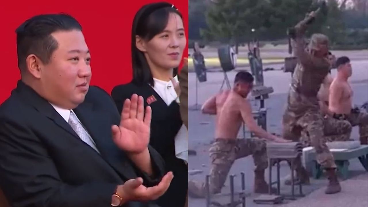 Demonstração bizarra de artes marciais é aplaudida por Kim Jong-un em transmissão da TV norte-coreana