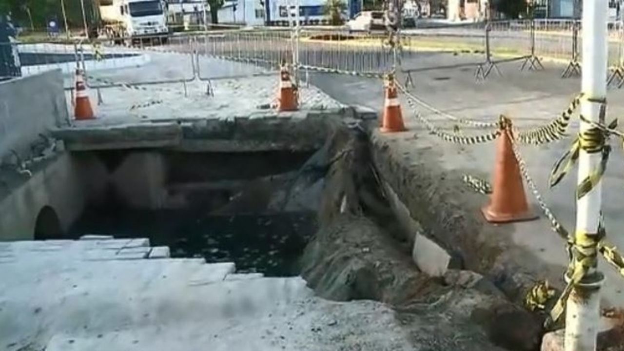 Pessoas que se feriram em desabamento de calçada em Joinville recebem alta