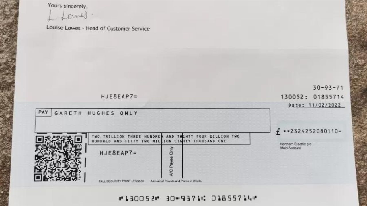Britânico se assusta ao receber carta com compensação de R$ 16 trilhões