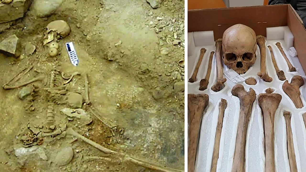 O esqueleto de um homem que se afogou há 5 mil anos