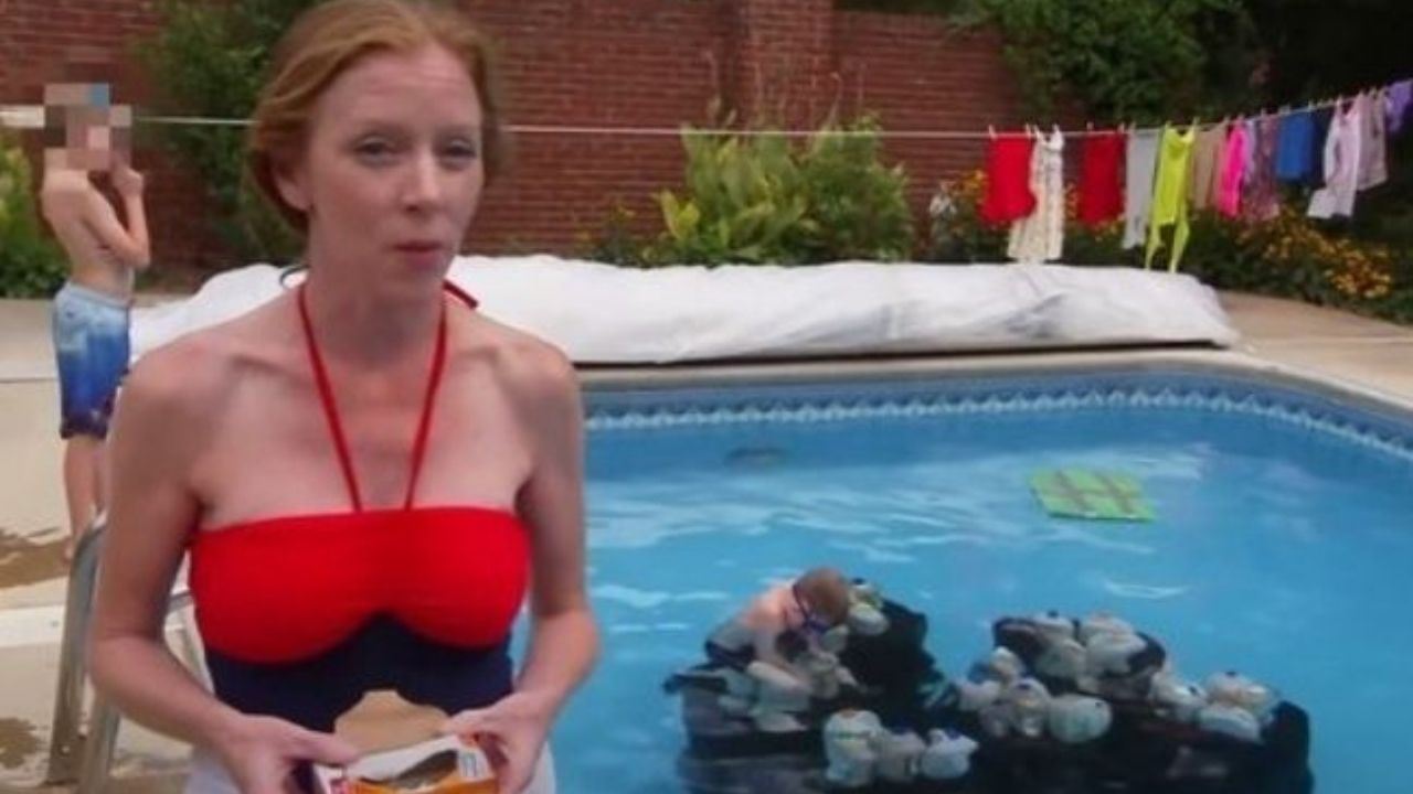 Relembre a história da mulher que lava roupa na piscina para economizar dinheiro