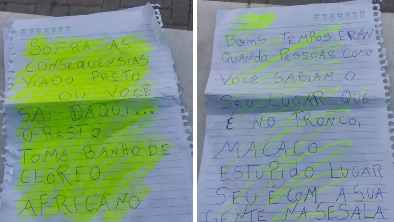Jovem é alvo de bilhetes racistas em condomínio de Belo Horizonte