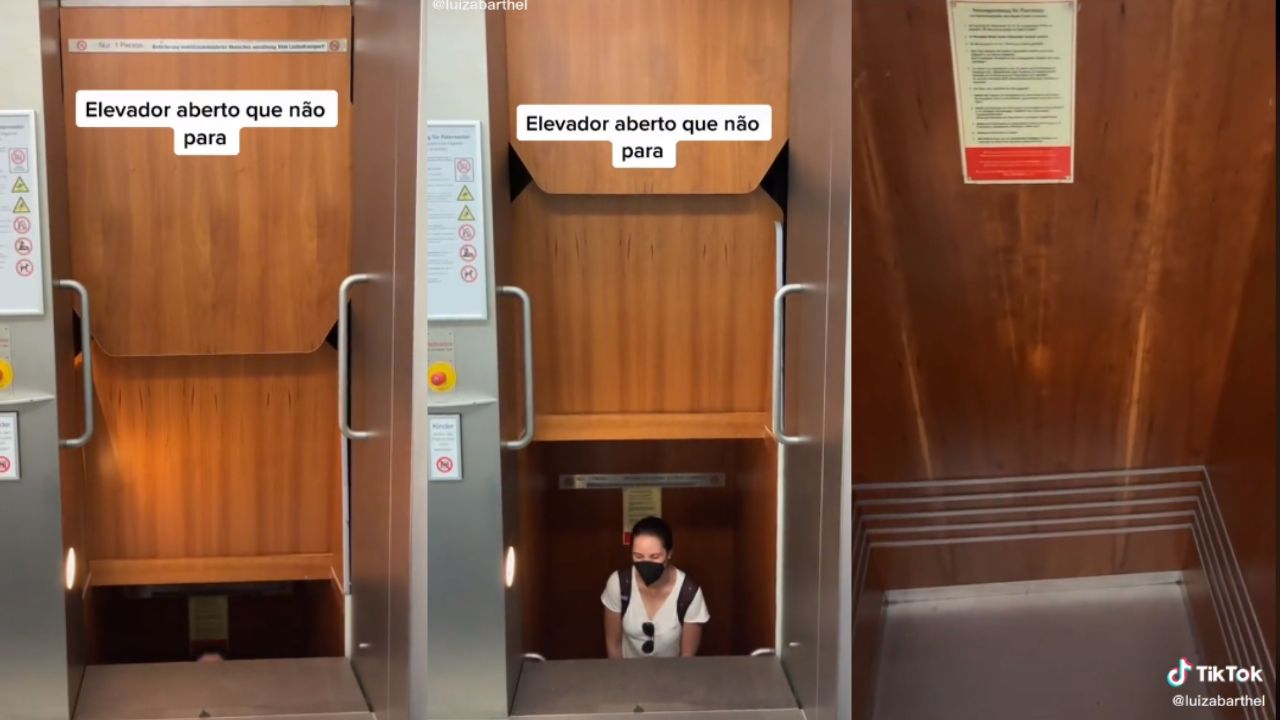 Vídeo de elevador sem portas e que não para nos andares assusta internautas