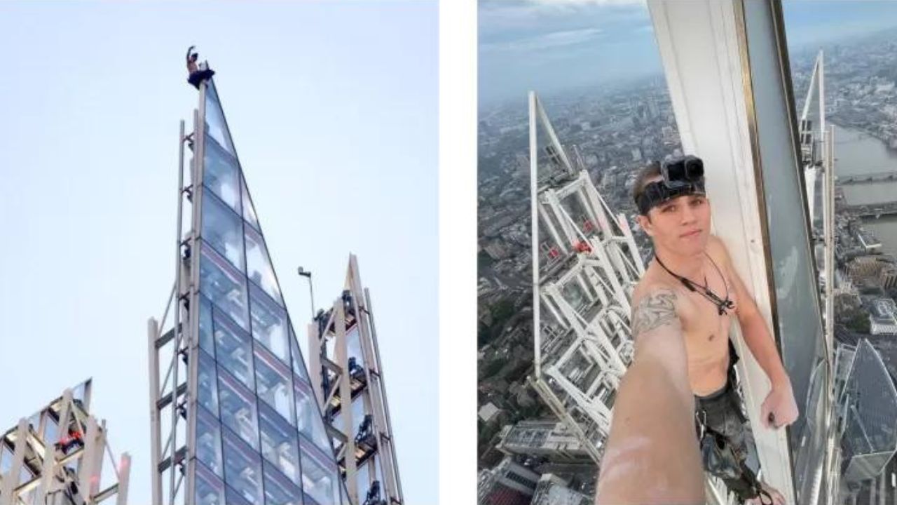 Jovem é preso por escalar edifício de 310 metros de altura na Inglaterra