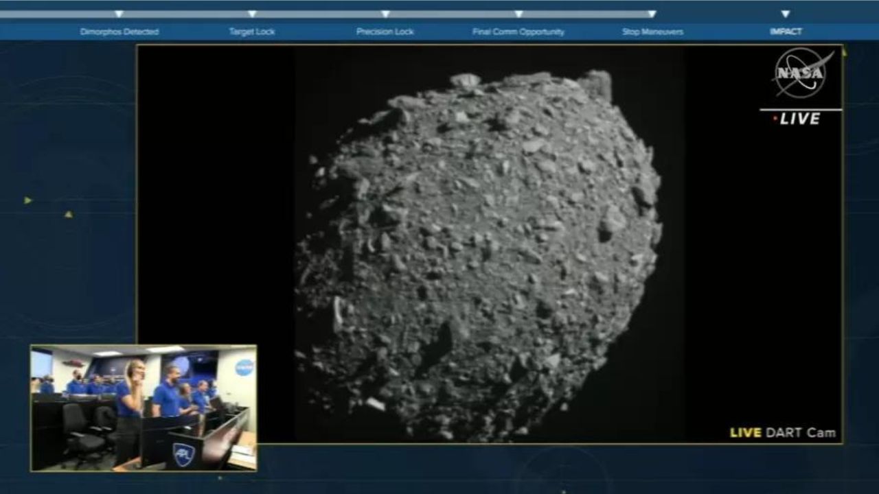 Nave da missão Dart colide com asteroide Dimorphos em transmissão ao vivo