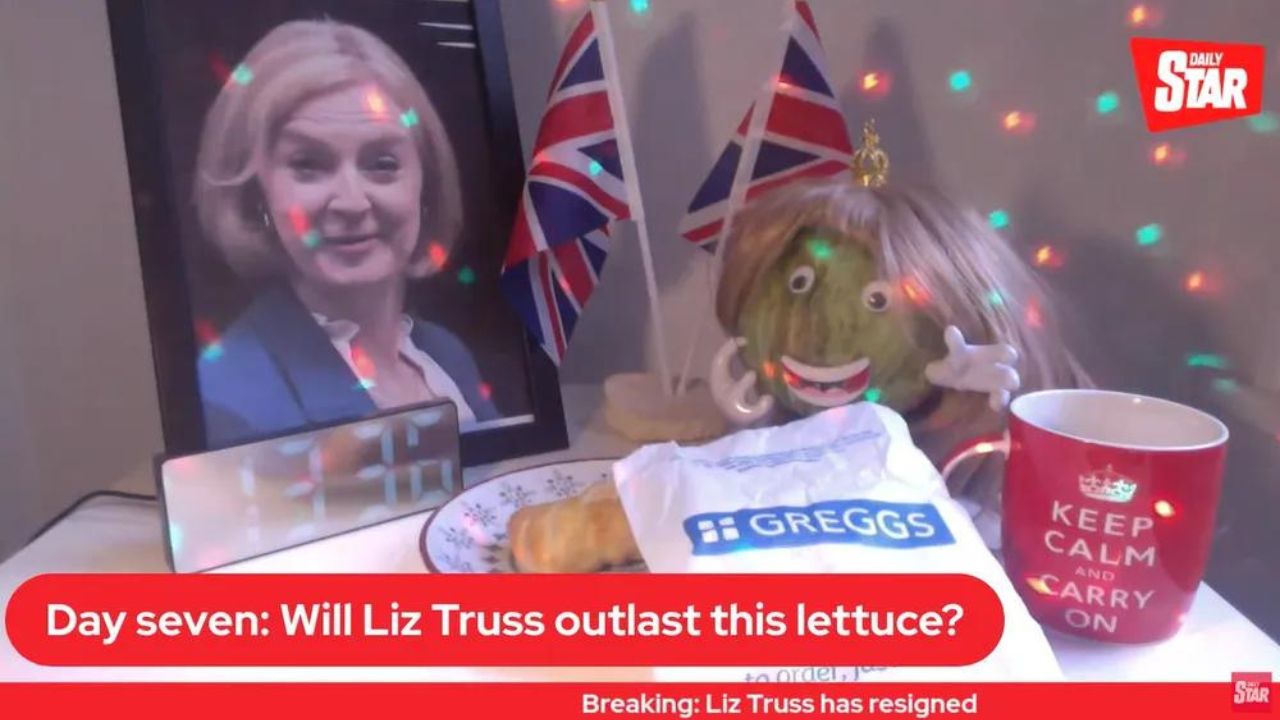 Liz Truss durou menos tempo em cargo do que pé de alface em transmissão ao vivo