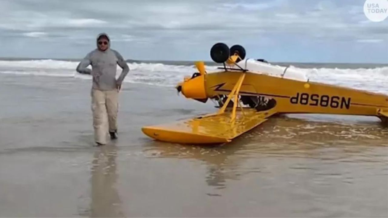 Avião de pequeno porte pousa de cabeça para baixo após pane, na Flórida